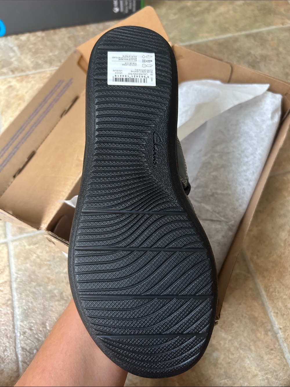 Clarks Blue Braided Leather Triple-Strap Sandals - Picture 3 of 6